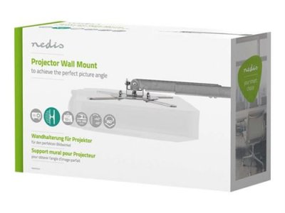 NEDIS PJWM100GY - Support - pour projecteur - acier - gris - montable sur mur
