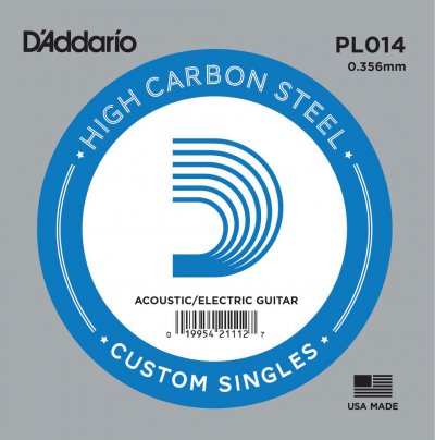 D ADDARIO AND CO PL014 - Corde au d&eacute;tail 014 guitare &eacute;lectrique - Acier plein