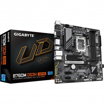 GIGABYTE Placa Base  B760 Express LGA 1700 Micro ATX B760M DS3H GEN5 DDR5 PCIe 5.0 2.5GbE