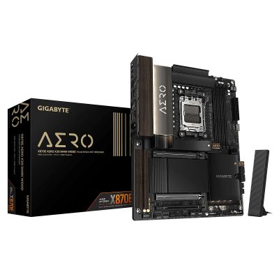 GIGABYTE Placa Base  X870E AERO X3D DARK WOOD AMD X870E AM5 DDR5 ATX WiFi 7 USB4