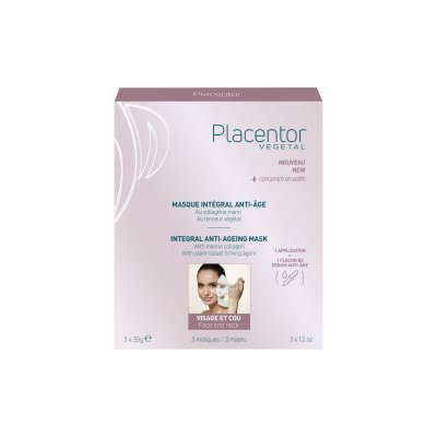 PLACENTOR VEGETAL Placentor V&eacute;g&eacute;tal Masque Integral AntiAge Visage Et Cou 3 Sachets 40 g