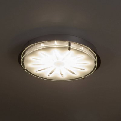BRILLIANT Plafonnier 15w d: 33cm cathleen 1x15w led int&eacute;gr&eacute;e chrome