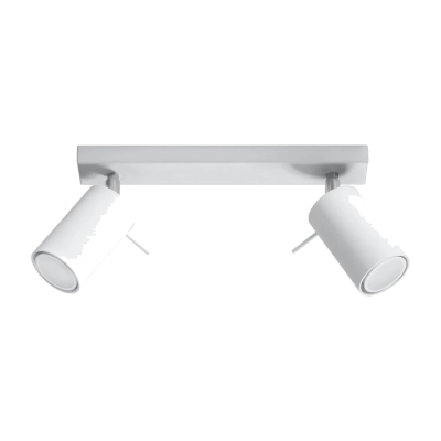 SOLLUX LIGHTING Plafonnier 2 lampes design RANDY - acier - blanc