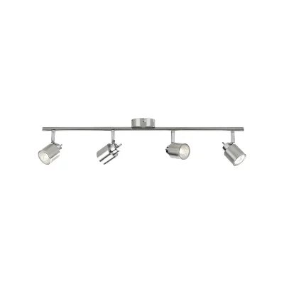 PHILIPS Plafonnier ajustable  - 4 spots - GU10 - m&eacute;tal - 93503 - Chrome
