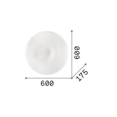 IDEAL LUX Plafonnier Blanc GLORY 5 ampoules