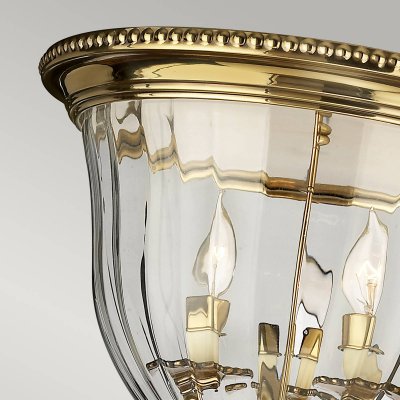 HINKLEY Plafonnier Cambridge, laiton/verre, hauteur 33&nbsp;cm