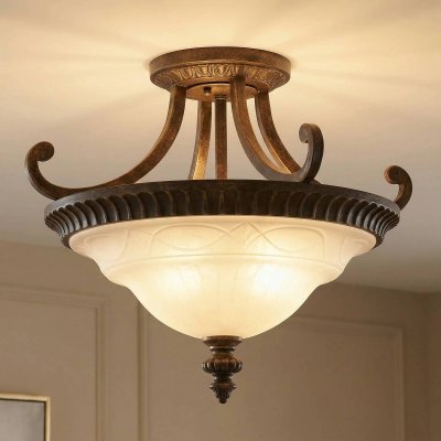 FEISS Plafonnier drawing room 2x100w marron fonc&eacute; dor&eacute; -  -