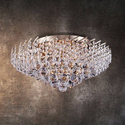 MAYTONI Plafonnier en m&eacute;tal dor&eacute; 9 ampoules Karolina - 