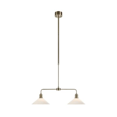 MARKSLOJD Plafonnier en m&eacute;tal et verre 2 lumi&egrave;res vert
