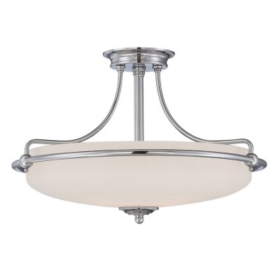 QUOIZEL Plafonnier griffin 4x100w argent