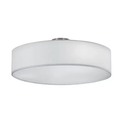LUMIERE Plafonnier hotel nickel mat blanc 3x60w e27