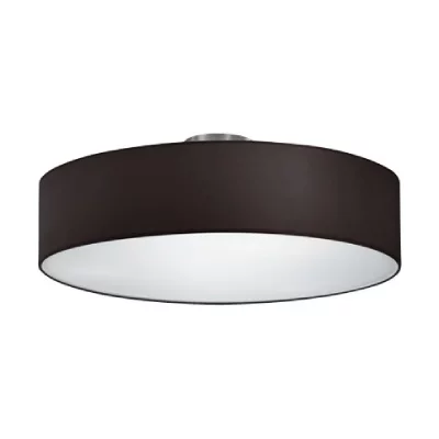 LUMIERE Plafonnier hotel nickel mat noir 3x60w e27