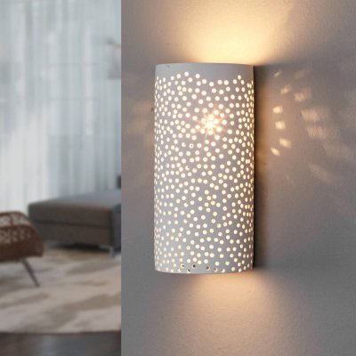 LINDBY Plafonnier led &agrave; intensit&eacute; variable 'Jiru' en pl&acirc;tre pour couloir