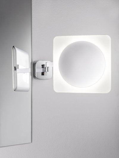 PAULMANN Plafonnier miroir Bela m&eacute;tal blanc et chrome Gris 