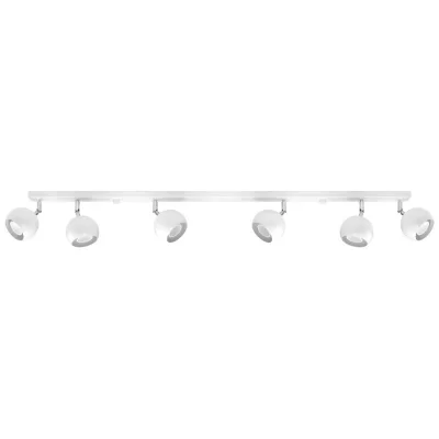 SOLLUX LIGHTING Plafonnier OCULARE acier blanc 6 ampoules