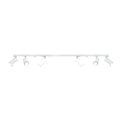SOLLUX LIGHTING Plafonnier RING acier blanc 6 ampoules
