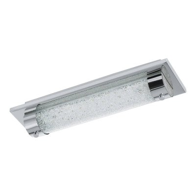 EGLO Plafonnier TOLORICO chrome abat jour transparent 1100 Lm
