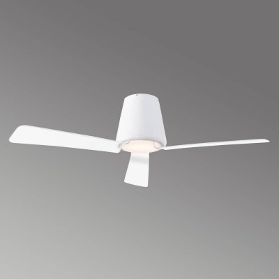 LEDS C4 Plafonnier-ventilateur Garbi, en acier, verre et acrylique, blanc