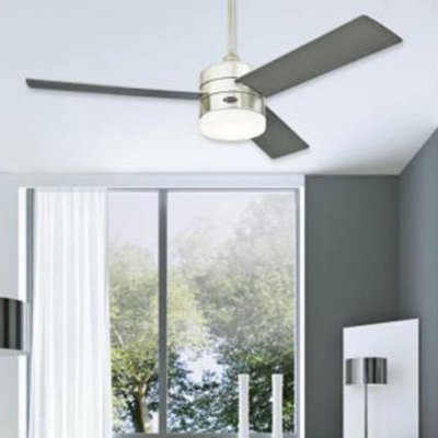 WESTINGHOUSE Plafonnier ventilateur led alta vista en m&eacute;tal et bois gris anthracite