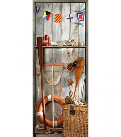 PLAGE  141033 Sticker Trompe l'&oelig;il Porte -Guernesey, 204 x 83 cm