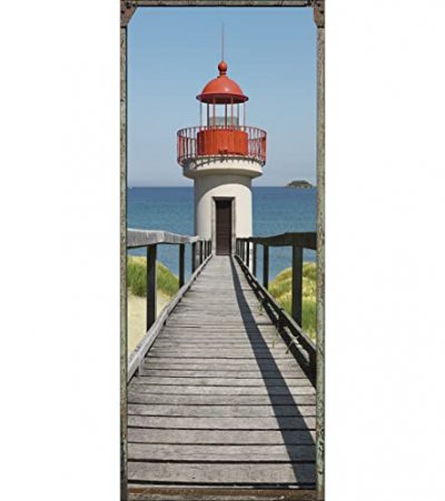 PLAGE  141043 Sticker Trompe l'&oelig;il Porte - Cape Code, 204 x 83 cm