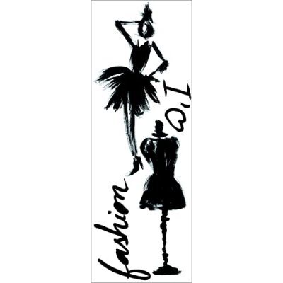 PLAGE  152504 Sticker Mural - I Love Fashion, 1 Planche, 24 x 68 cm