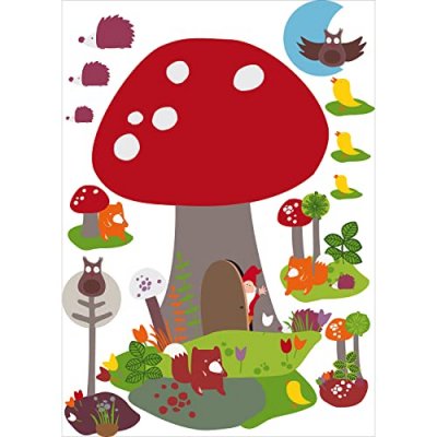 PLAGE  152759 Sticker Mural - in The Forest, 1 Planche, 48 x 68 cm