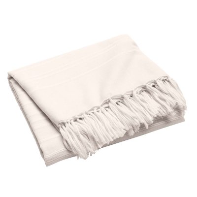 DOUCEUR D INTERIEUR Plaid &Agrave; Franges ""lilia"" 180x220cm Naturel