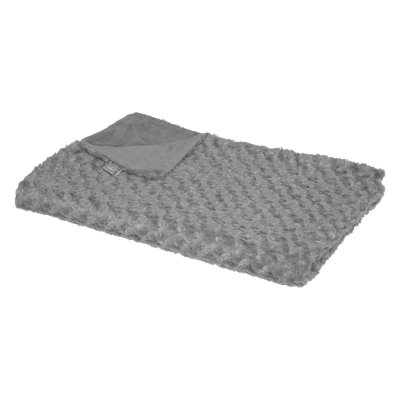ATMOSPHERA Plaid Bouclette Fausse Fourrure Gris Ardoise 120x160cm - 