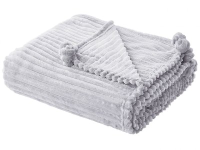 BELIANI Plaid couvre-lit chaud et tr&egrave;s doux au toucher