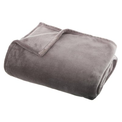 GENERIQUE Plaid Flanelle Gris 125x150cm - Atmosphera