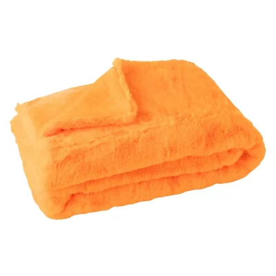 GENERIQUE Plaid Imitation Fourrure ""Cutie"" 130x180cm Orange Fluo