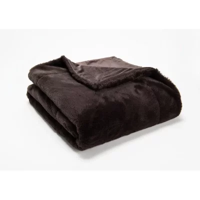 AMADEUS Plaid Luxe chocolat 130x170 cm -  - Marron - Polyester