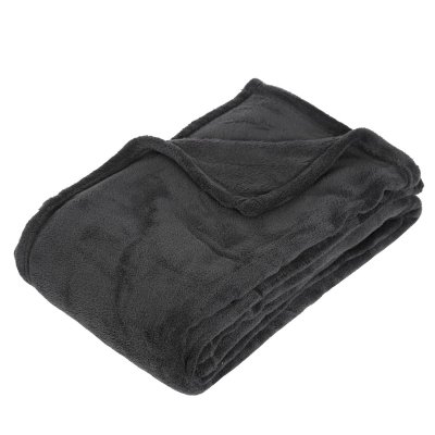 PARIS PRIX Plaid Microfibre Gris Ardoise 130x180cm - Atmosphera