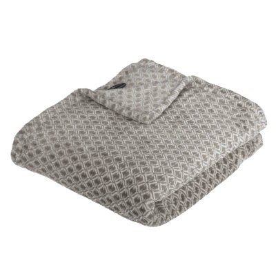 ATMOSPHERA Plaid Otto Flanelle Gris Ardoise 125x150cm - 