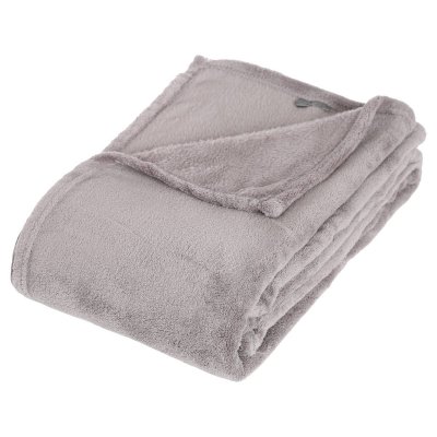 ATMOSPHERA CREATEUR D INTERIEUR Plaid polaire microfibre - Gris - 125 x 150 cm - Effet ultra doux