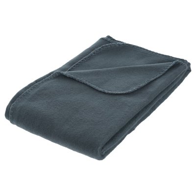Plaid polaire orage 125x150 Atmosphera cr&eacute;ateur d'int&eacute;rieur - Bleu orage
