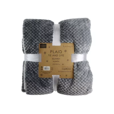 Plaid tie and dy xxl 150 x 200 cm gris