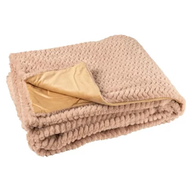 J-LINE Plaid Uni ""Winter"" 130x180cm Camel