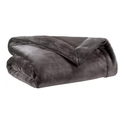 VIVARAISE Plaid  Tender En Polyester, Couleur Asphalte - 150 X 200 Cm