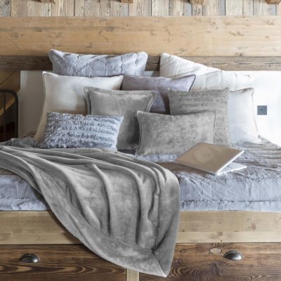 VIVARAISE Plaid  Tender En Polyester, Couleur Perle, 150 X 200 Cm