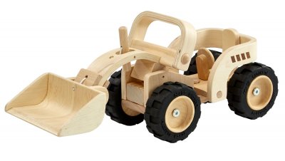 PLAN TOYS  Bulldozer en bois naturel