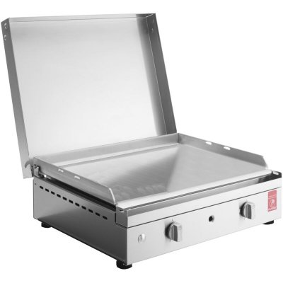 PLANCHA PLANET Plancha CHEF 55 Lisse + Couvercle &agrave; Charni&egrave;res 