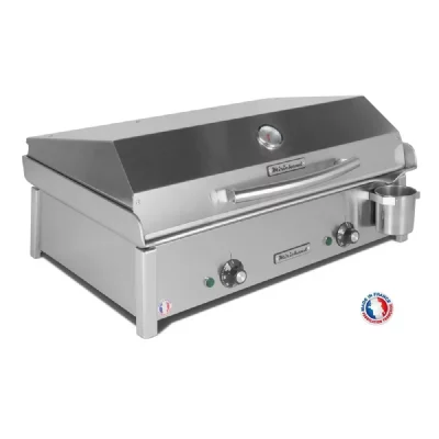 PLANCHAELEC Plancha &eacute;lectrique ANTHEA E650 + Couvercle + 2 ustensiles - MIRICHAUD 