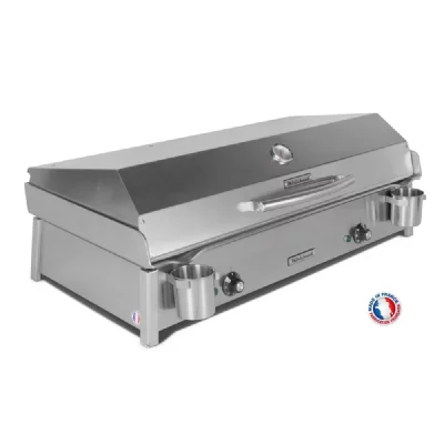 Plancha &eacute;lectrique ANTHEA E870 + Couvercle + 2 ustensiles - MIRICHAUD 