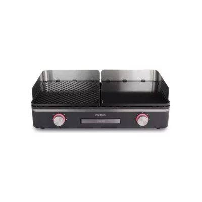 MEDION Plancha &eacute;lectrique  - MD12027 - Double zones de cuisson - 521 x 284 x 102cm - 2400W