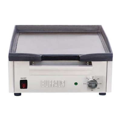 BUFFALO Plancha Electrique Professionnelle de Comptoir 2 Zones 2,8 kW 