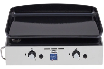 ENO Plancha  Initial 50 Gaz 2 br&ucirc;leurs 5000 W Noir et Inox 