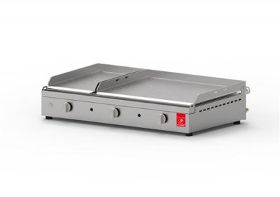  Plancha gaz 3 br&ucirc;leurs chef 80mix plaque lisse