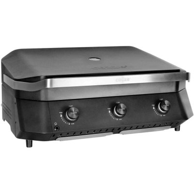 COZZE Plancha Gaz avec couvercle et 3 br&ucirc;leurs 94 x 57 x 31 cm - Noir